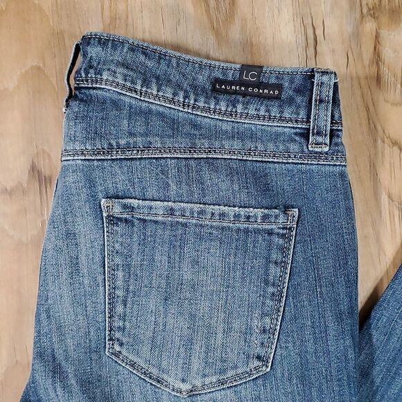 🔹️Lauren Conrad Blue Distressed Skinny Jeans Size 6/28 - Picture 7 of 10